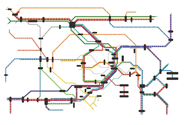 C型タイプの方の路線図の見え方